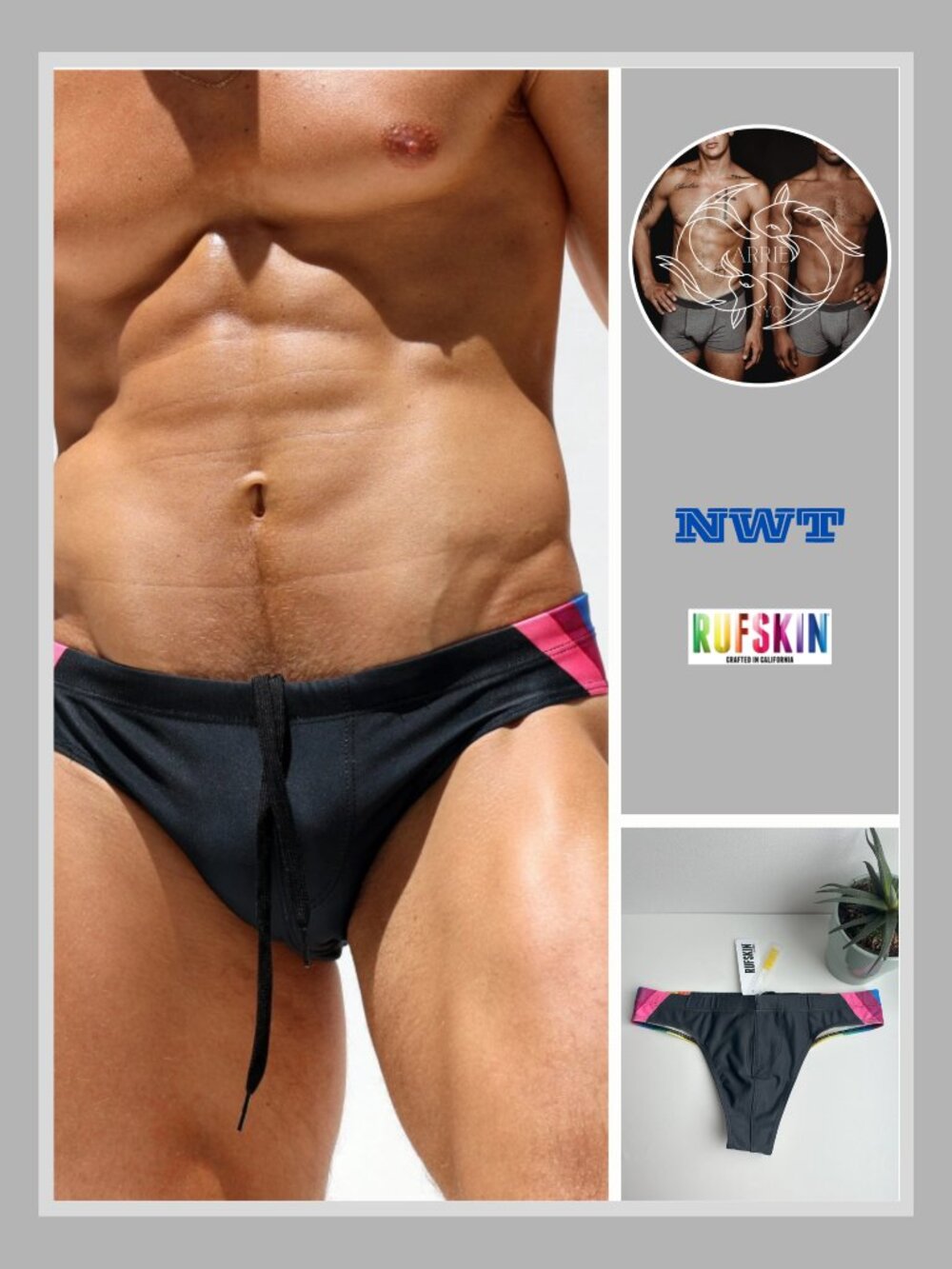 RUFSKIN - Swim Brief - Rainbow (M)
